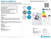 Pračka Candy AQUA 1142DE/2-S produktová karta